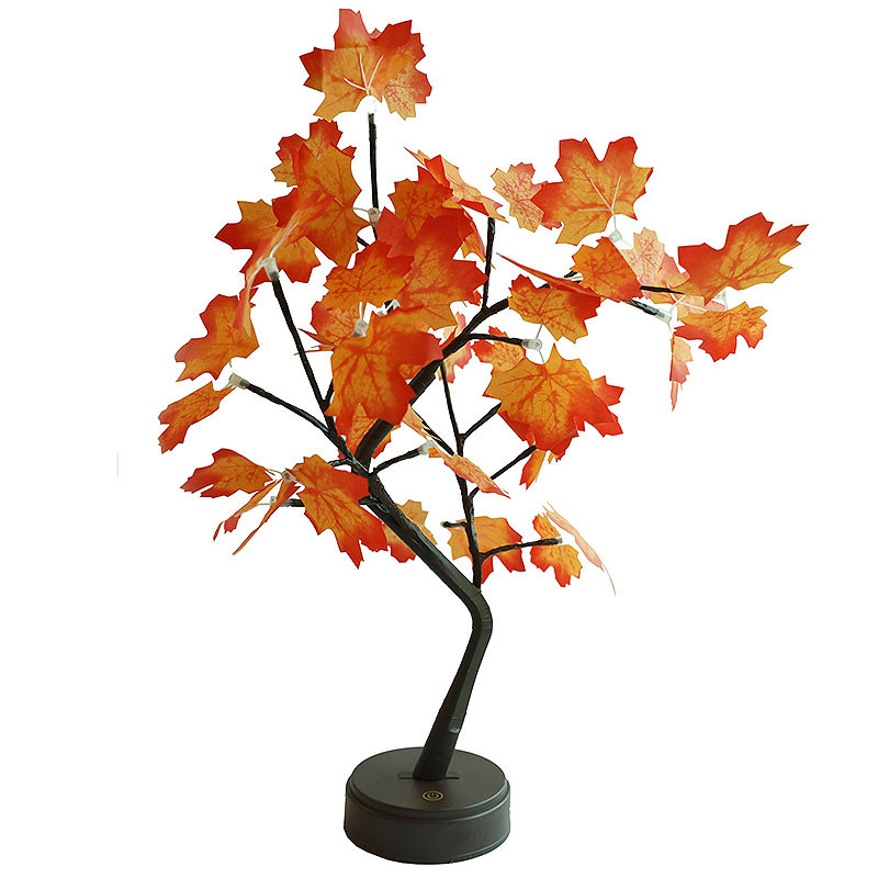 USB Battery-Powered LED Charming Maple Tree Lights Maple Leaves Night Light Wedding Bedroom Bonsai Tree Valentine Decoration