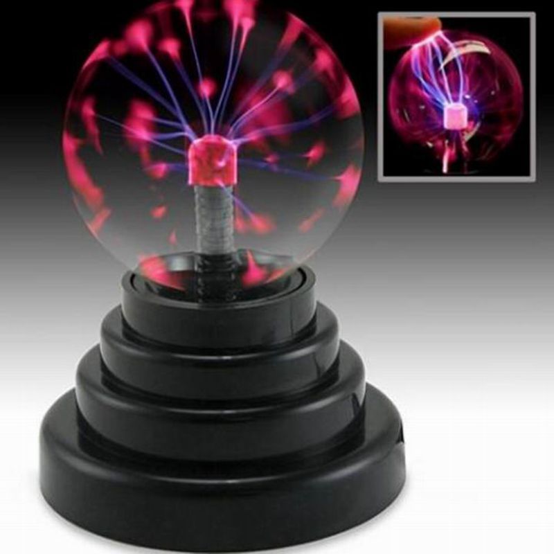 Fantasy 3-Inch Mini Magic Touch-Sensitive Plasma Ball Lamp USB Glass Sphere Lightning Orb for Party & Christmas Decoration