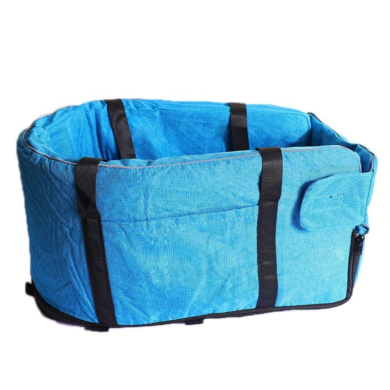 Popular Washable Travel Pet Carrier Bag for Dog and Cat, Foldable Car Seat with Center Console