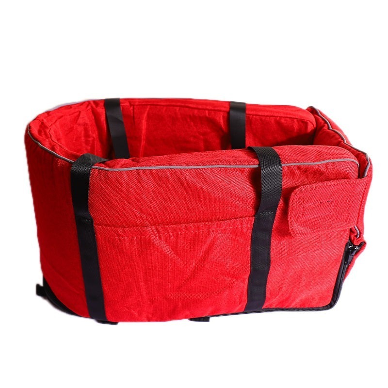 Popular Washable Travel Pet Carrier Bag for Dog and Cat, Foldable Car Seat with Center Console