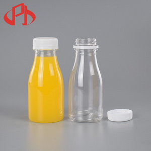 GRS recyclable PET/ R-PET 200ML empty round plastic drink juice bottle water milk tea bottle Low price