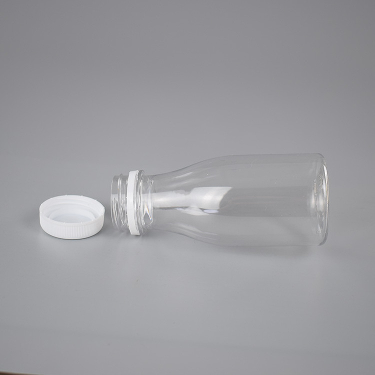 GRS recyclable PET/ R-PET 200ML empty round plastic drink juice bottle water milk tea bottle Low price