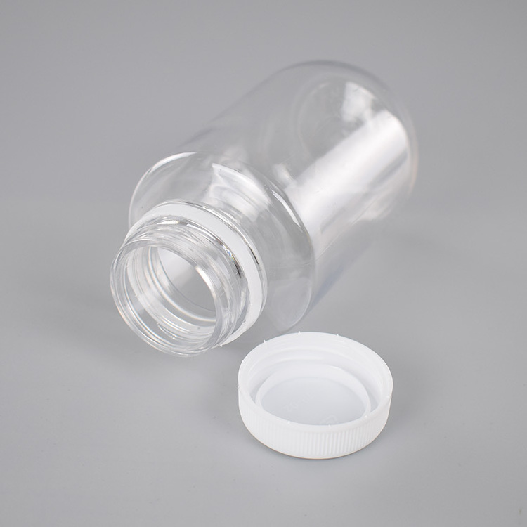 Wholesale 8oz 12oz 16oz Clear Food Grade PET Square Beverage Plastic Juice and Water Bottle with Cap