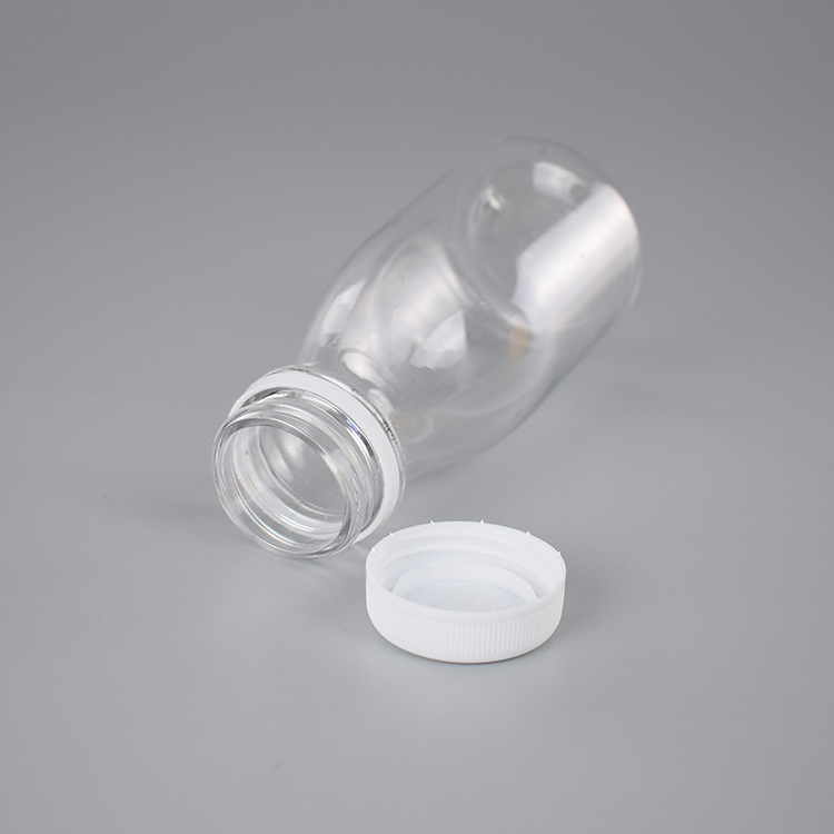 GRS recyclable PET/ R-PET 200ML empty round plastic drink juice bottle water milk tea bottle Low price