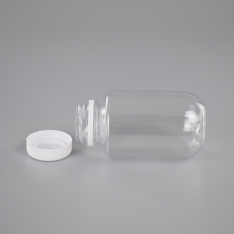 Wholesale 8oz 12oz 16oz Clear Food Grade PET Square Beverage Plastic Juice and Water Bottle with Cap