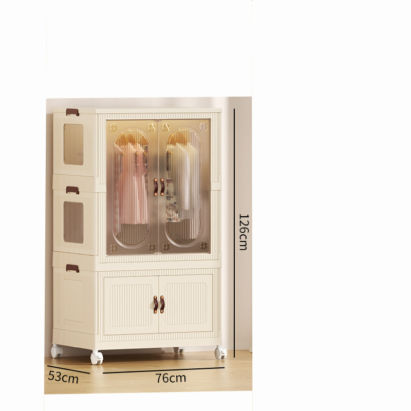 China-Made Eco-Friendly Injection Plastic Storage Cabinet Foldable Collapsible Bins Multi-Use Closet Organizer