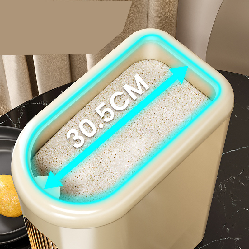 Pet Clear Small Size Rice Dispenser Large Grain Container Storage With Lid Measuring Cylinder Moisture Proof Cereal Dispenser