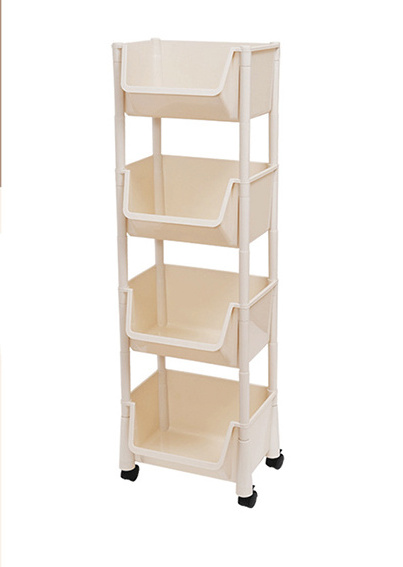 4 Layer Gap Bathroom Storage Rack Fridge Side Shelf Removable With Storage Tower