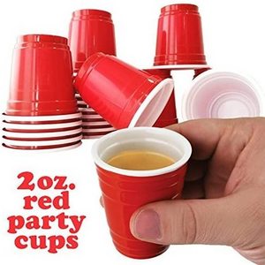 Reusable Mini Cup 2oz Red Cups Plastic Party Shot Glasses - Drinking Games Beer Pong Jello Shooters