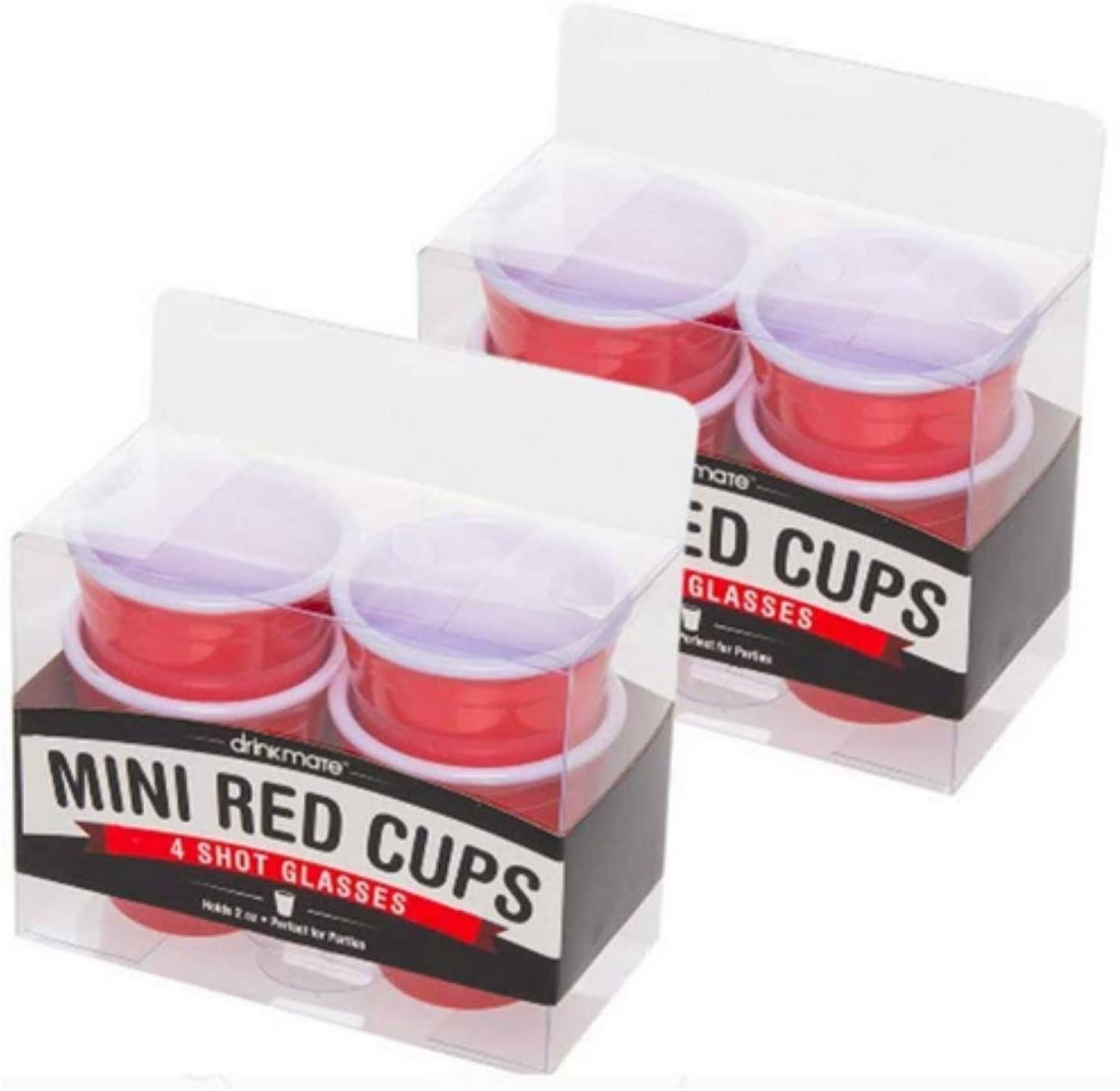 Reusable Mini Cup 2oz Red Cups Plastic Party Shot Glasses - Drinking Games Beer Pong Jello Shooters