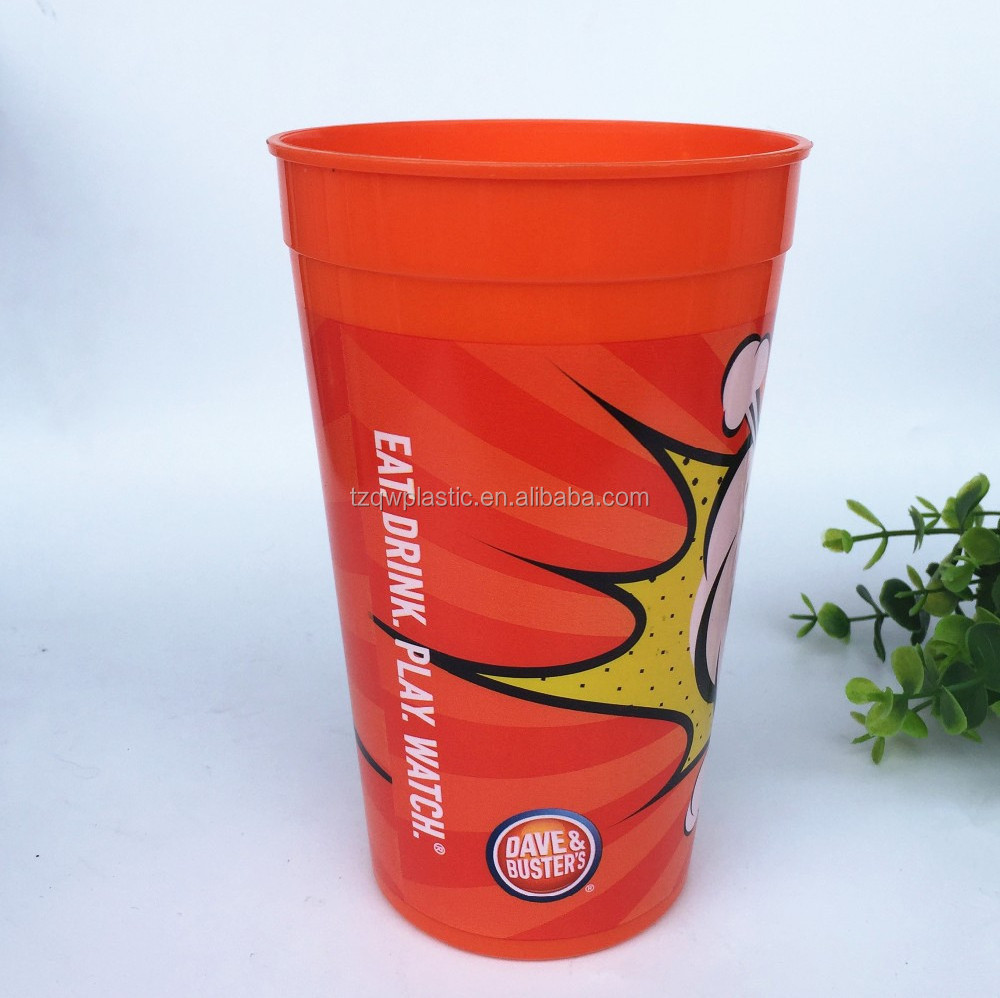 BPA FREE 32OZ plastic stadium cup with full color printing