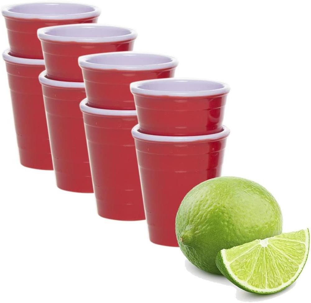 Reusable Mini Cup 2oz Red Cups Plastic Party Shot Glasses - Drinking Games Beer Pong Jello Shooters