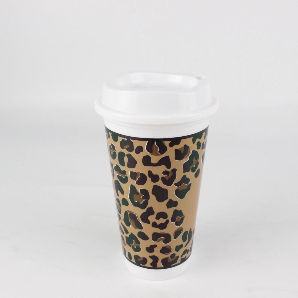 plastic twisted party yard cup 425ml disposable coffee cups with  lid cover