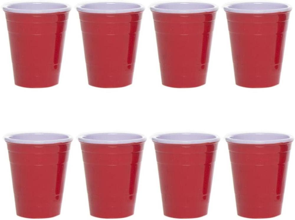 Reusable Mini Cup 2oz Red Cups Plastic Party Shot Glasses - Drinking Games Beer Pong Jello Shooters