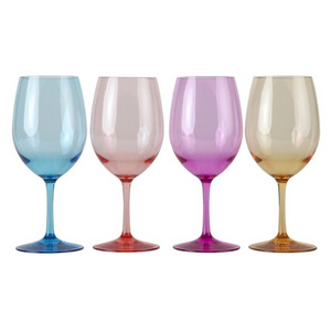 Lily's Home 200ml Plastic Wine Glasses, Made of Shatterproof PS Plastic and Ideal for Indoor and Outdoor Use, Reusable