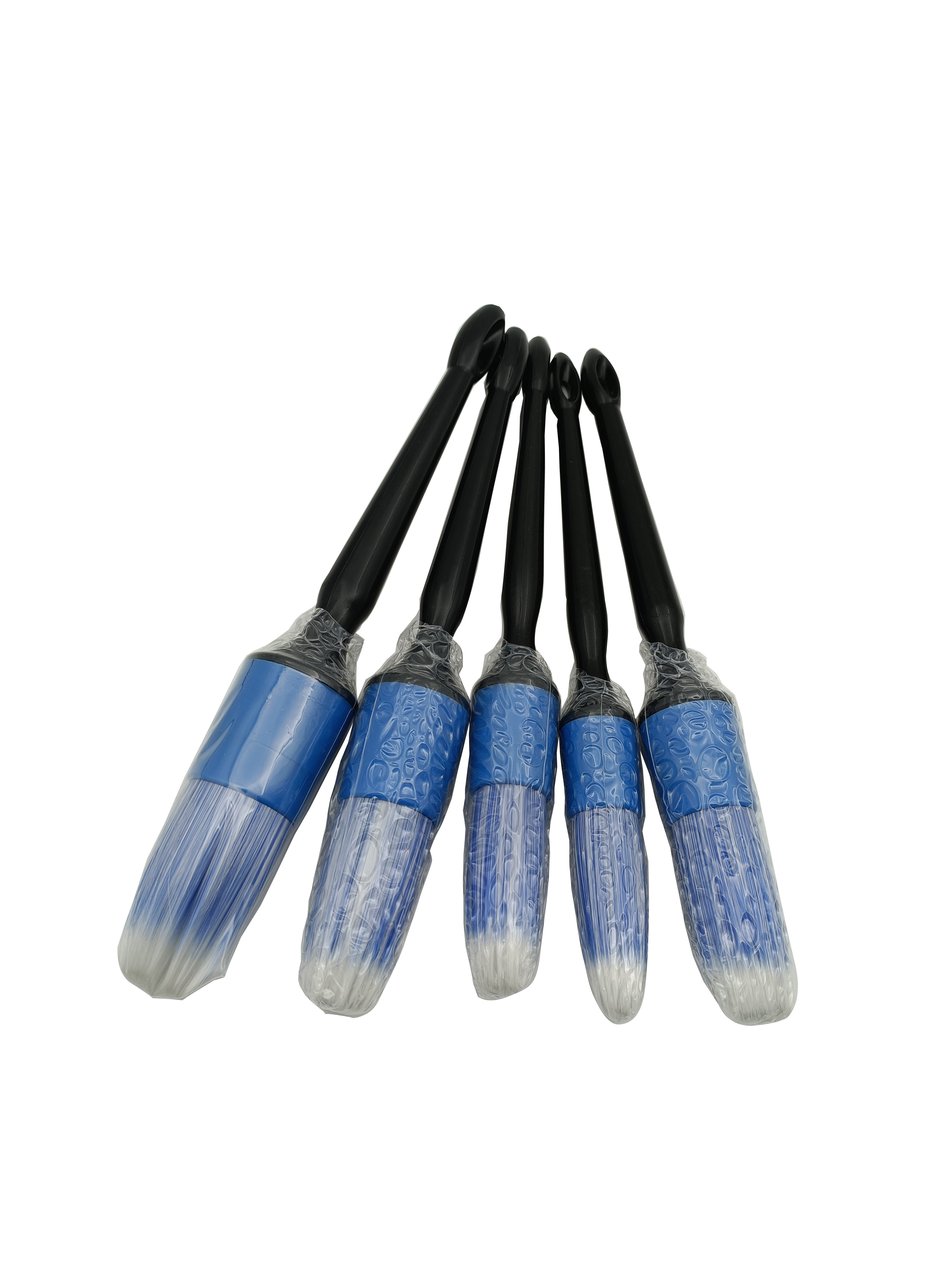 5 Different Sizes Automotive Detail Brushes with Taper Filament Plastic Handle for Car Washing and Car Care