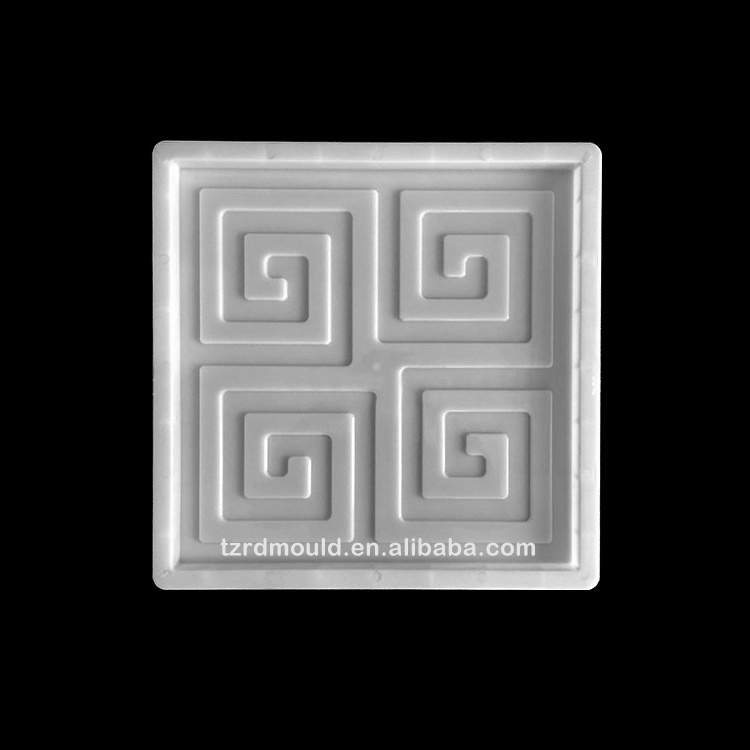 China factory sell precast Decorative concrete interlock paver plastic molds pvc maple leaf paver block paving injection mould