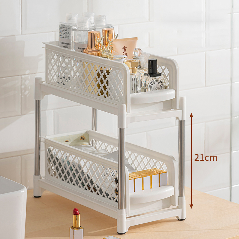 Space Saving Kitchen Cabinet Stacked Drawer Type Holder Storage Supplies Sliding Spice Rack Under Sink Organizer