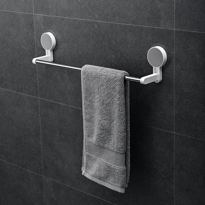 Single towel bar wholesale double poles wall mounted stainless steel bathroom adhesive double  towel racks