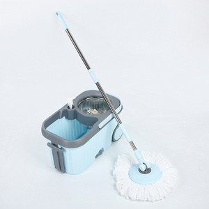 Handle Removable Spin dry magic wash Mop water Flat Cleaning Hands Free Mop with Detachable Bucket