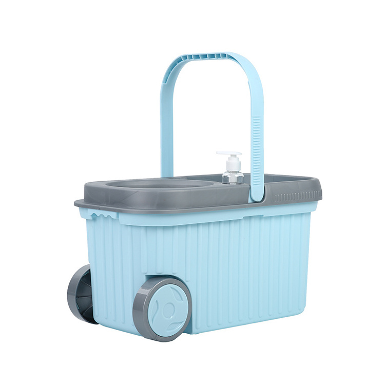 Handle Removable Spin dry magic wash Mop water Flat Cleaning Hands Free Mop with Detachable Bucket