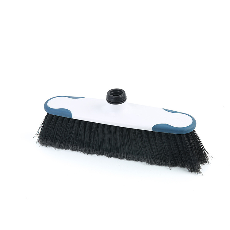 Plastic Broom Head with Feathered Bristles for Home Cleaning Ideal for All Floors