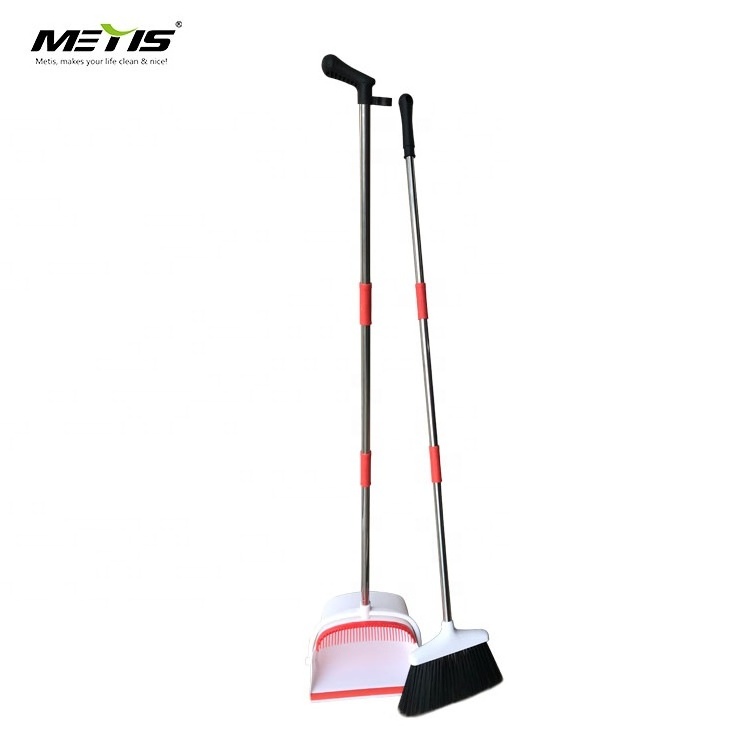 Best Seller metal pole Long Handle plastic Broom And Dustpan Set