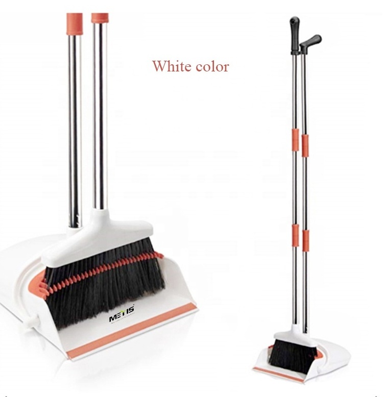 Best Seller metal pole Long Handle plastic Broom And Dustpan Set