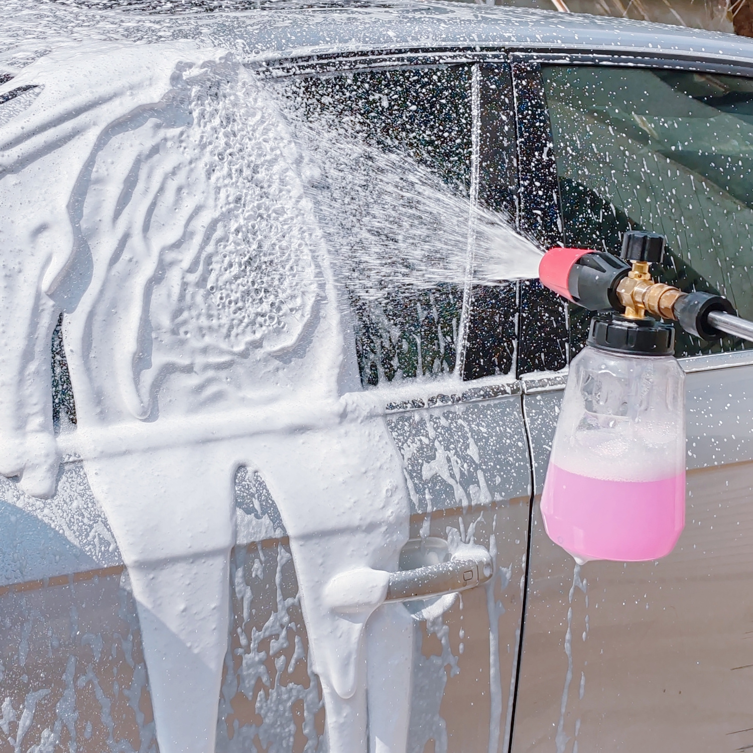 Pressure Washer- Foam Lance with 1L Bottle Power Car Detailing Wash Spray Gun Snow Soap Blaster Car Wash Foam Pot