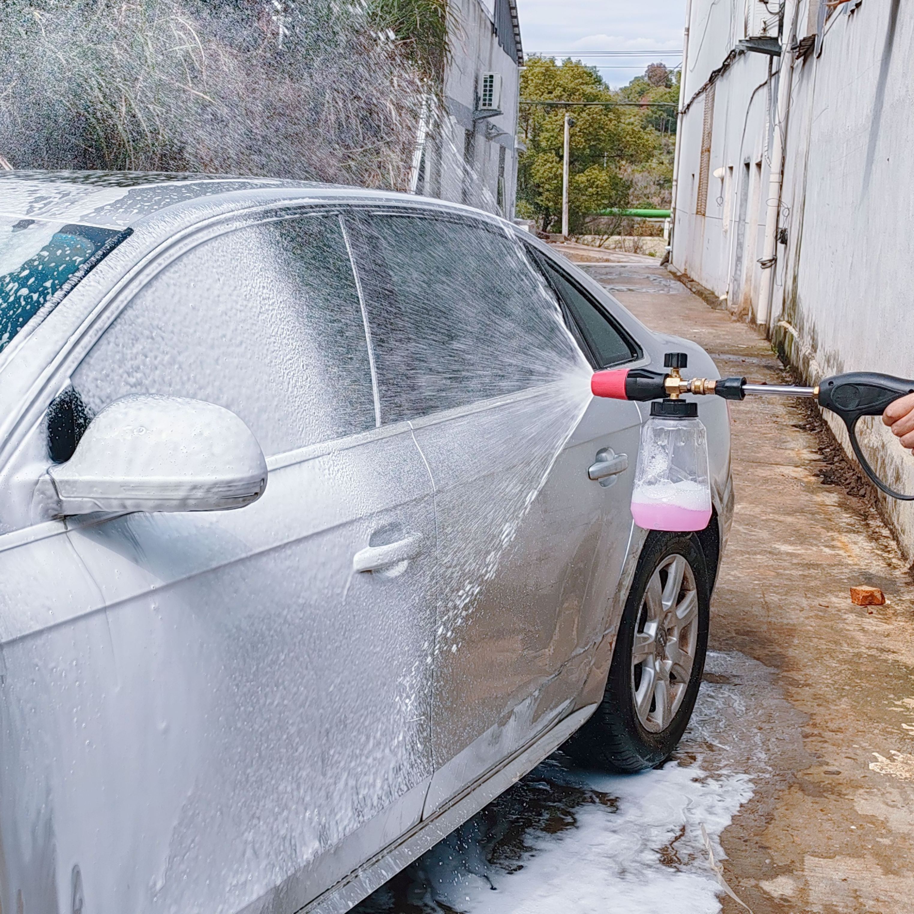 Pressure Washer- Foam Lance with 1L Bottle Power Car Detailing Wash Spray Gun Snow Soap Blaster Car Wash Foam Pot