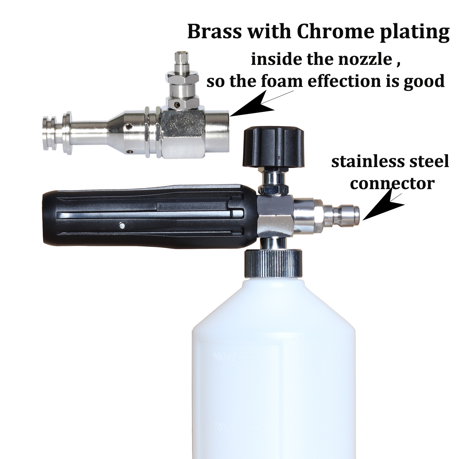 high pressure portable foam sprayer hose nozzle water spray gun with soap dispenser