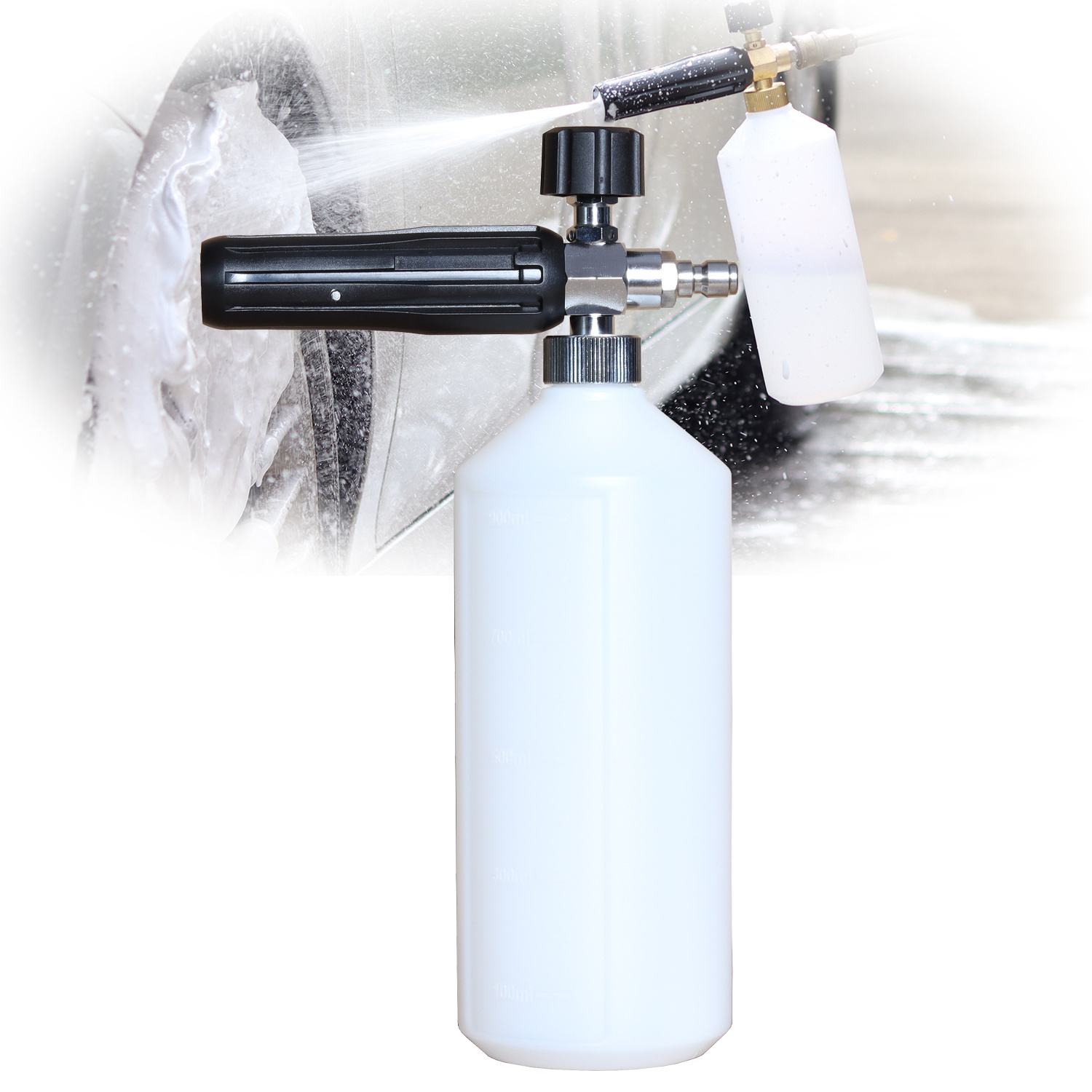 high pressure portable foam sprayer hose nozzle water spray gun with soap dispenser