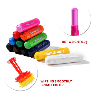 MeiduGaga 6 neon colors non-toxic fast drying mess free no dirty solid tempera paint stick children friendly