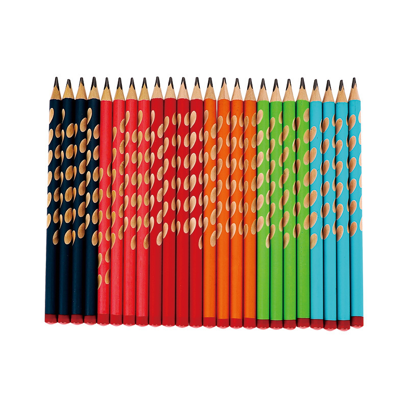 Black lead Wooden Hole HB Graphite Pencil Children's Orthodontic Grip Groove Slim Pencil Set