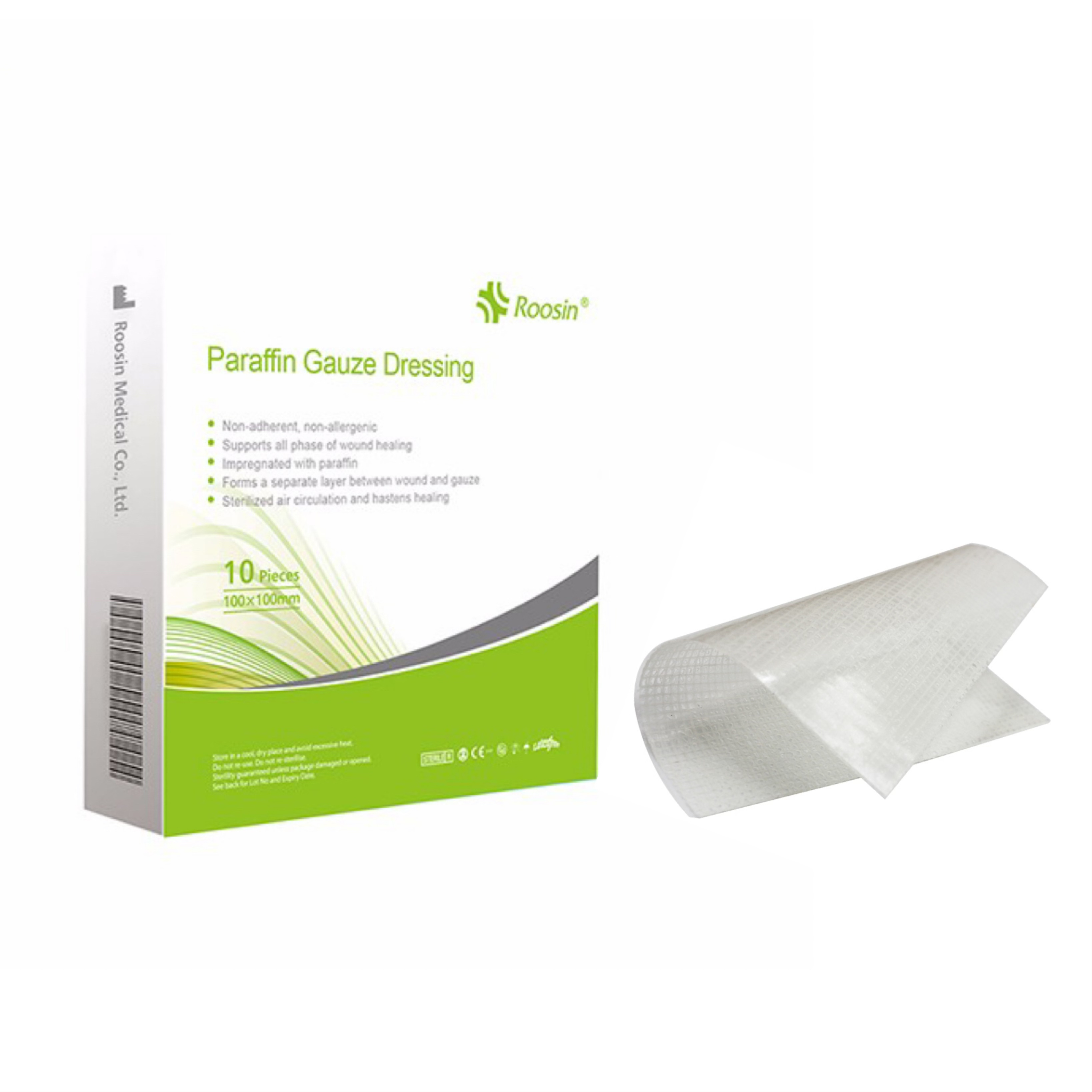 Medical sterile tin packed paraffin gauze dressing medical sterile paraffin gauze dressing for burns