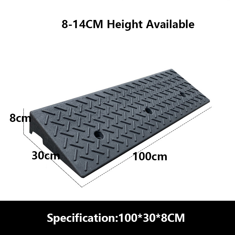 Wholesale Movable 1000*300*80-140MM Wheelcar Safety Rubber Kerb Ramp For Step