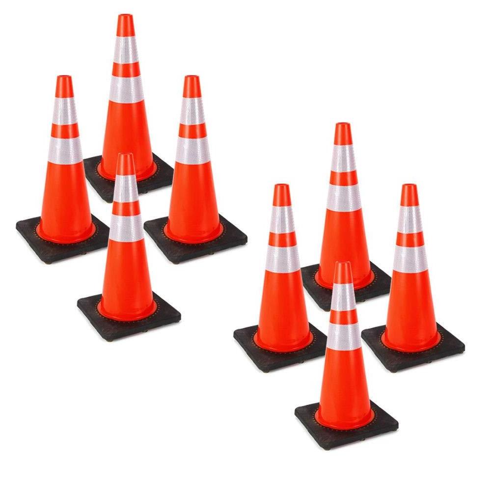 36'' height PVC traffic road cone fluorescent orange cone with rubber base