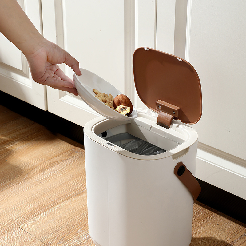 intelligent automatic kitchen plastic waterproof infrared sensor touchless smart trash can rubbish garbage waste bin