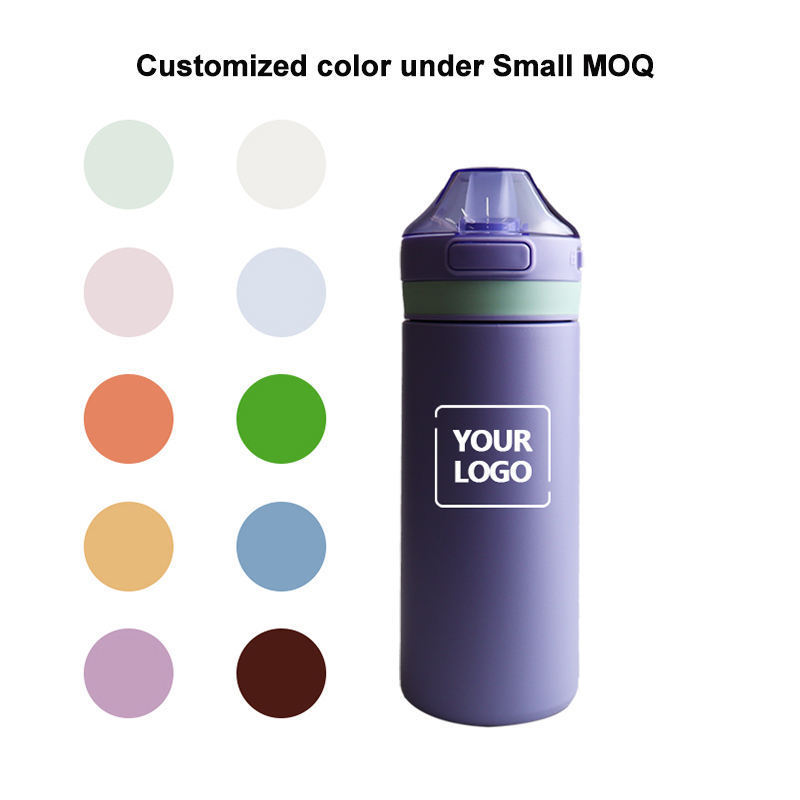 Leak Proof Double Wall Stainless Steel Sublimation Thermal Insulation Drink Water Bottle With Straw Custom Color For Kids School