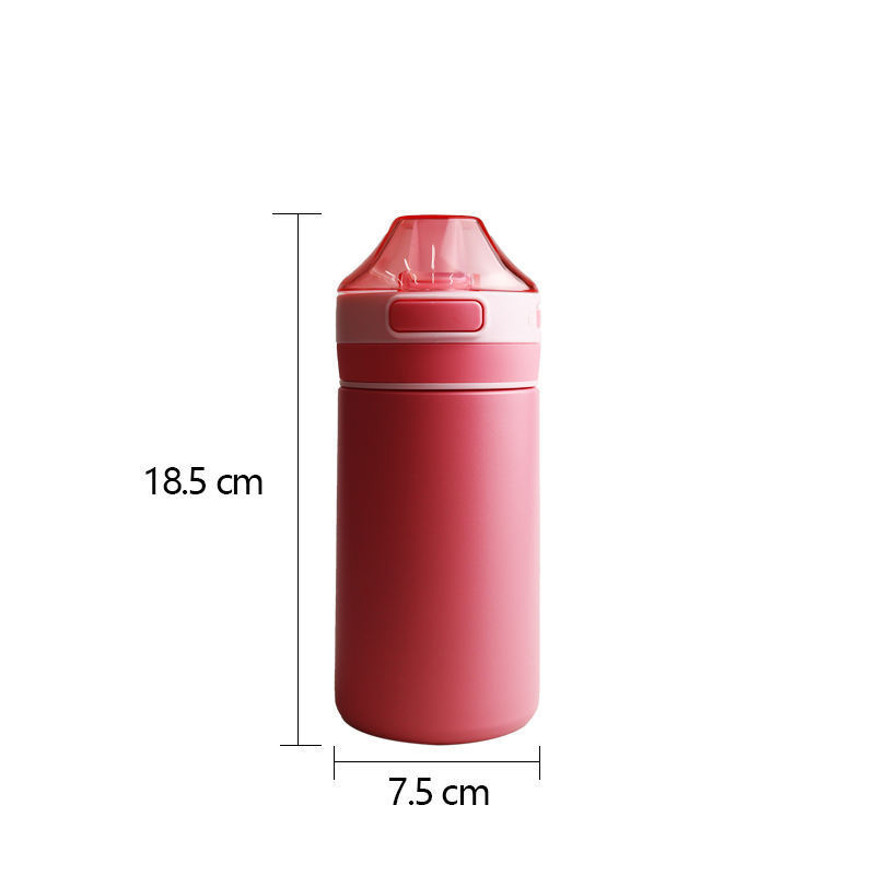 Leak Proof Double Wall Stainless Steel Sublimation Thermal Insulation Drink Water Bottle With Straw Custom Color For Kids School