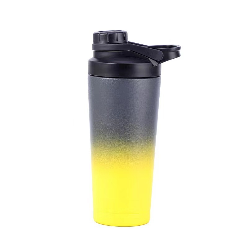 2024 Botella Agitadora Para Gimnasio Gym Metal Sublimation Shaker Bottles Stainless Steel Protein Insulated Shaker Bottle