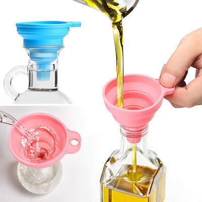 Portable Multifunctional Silicone Telescopic Funnel Folding Funnel Kitchen Oil Funnel