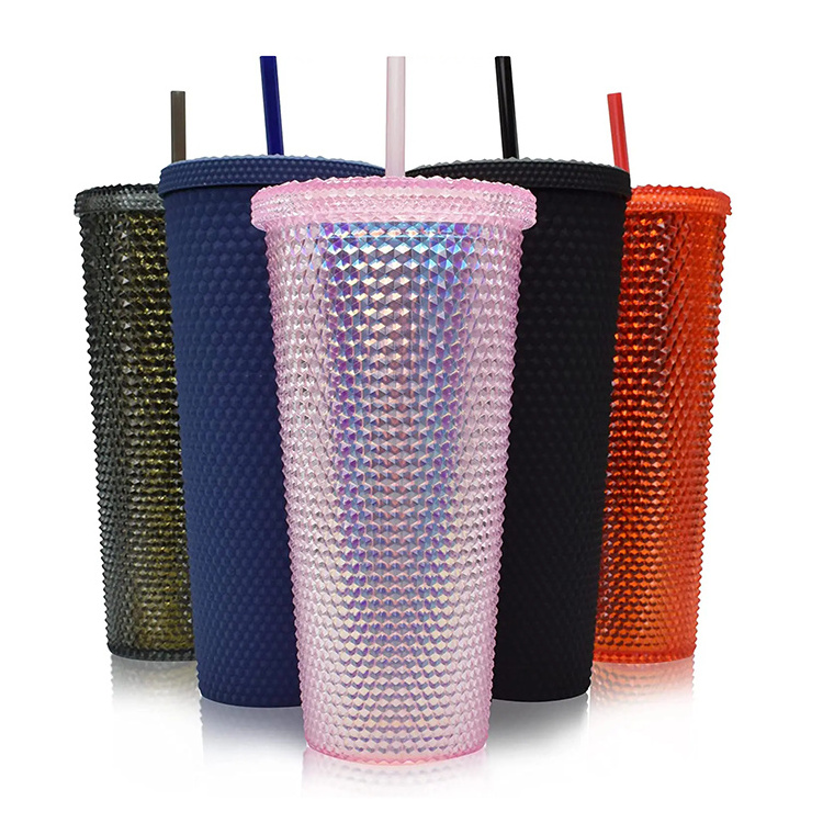 Tumbler Manufacturer With Cover Bottle Tumblers Cups In Bulk Travel Coffee Mugs Party Studded Tumbler With Lid And Straw