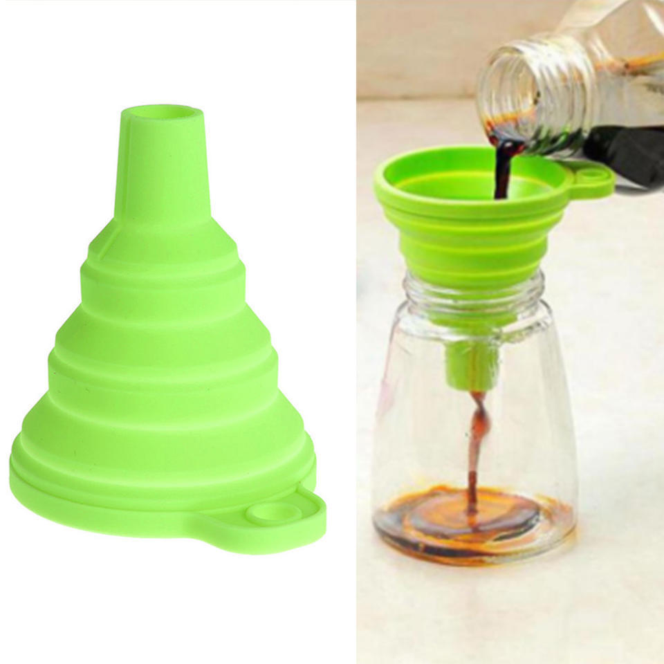 Portable Multifunctional Silicone Telescopic Funnel Folding Funnel Kitchen Oil Funnel