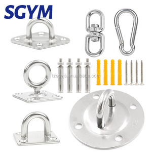 304 Stainless Steel Suspension Hammock Mount Ceiling  Hanging Hook Anchor Hanger For Gym Training Aerial Yoga Swing Hanging Kit