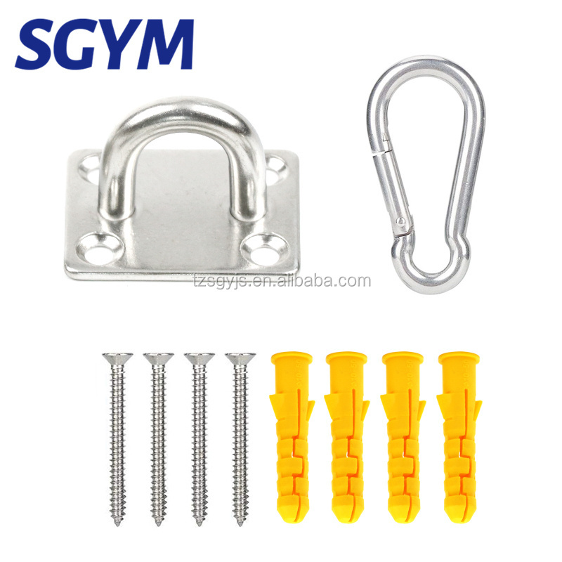 304 Stainless Steel Suspension Hammock Mount Ceiling  Hanging Hook Anchor Hanger For Gym Training Aerial Yoga Swing Hanging Kit