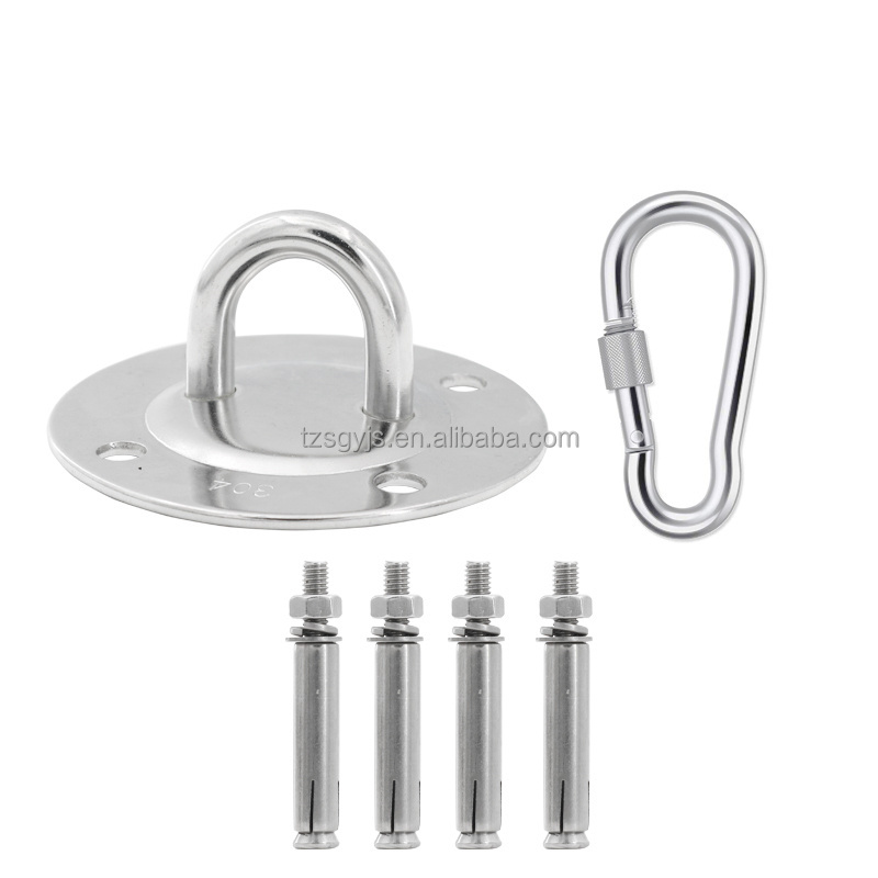 U-Shaped Eye Plate Stainless Steel Ceiling Swing Hammock Hanger Hooks