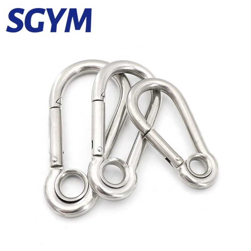 High Quality Stainless Steel 304/316 Snap Hooks DIN5299C Spring Hook Carabiner