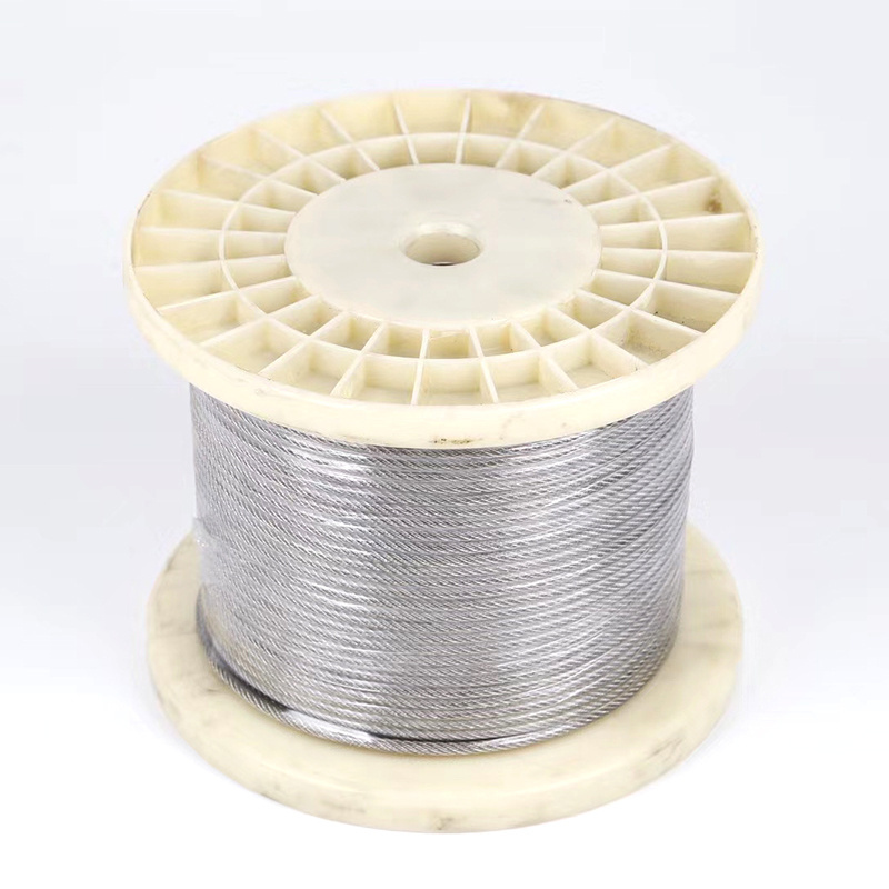 316 Stainless Steel Wire Rope 7*7/7*19 Structure For Fence Diameter 1/8'' Cable