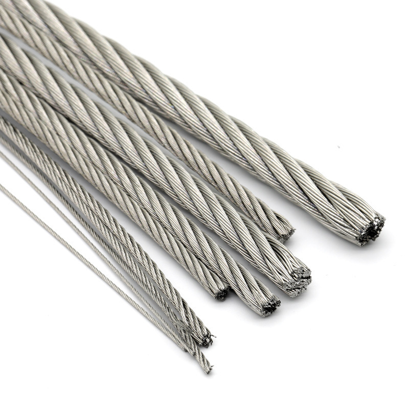 316 Stainless Steel Wire Rope 7*7/7*19 Structure For Fence Diameter 1/8'' Cable